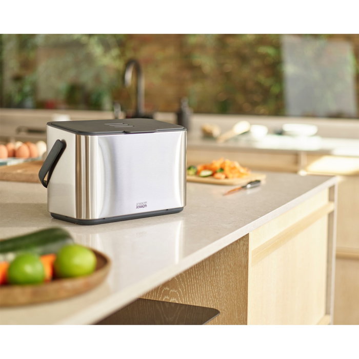 Joseph Joseph Collect Cubo para Residuos de Alimentos de Acero Inoxidable 4L