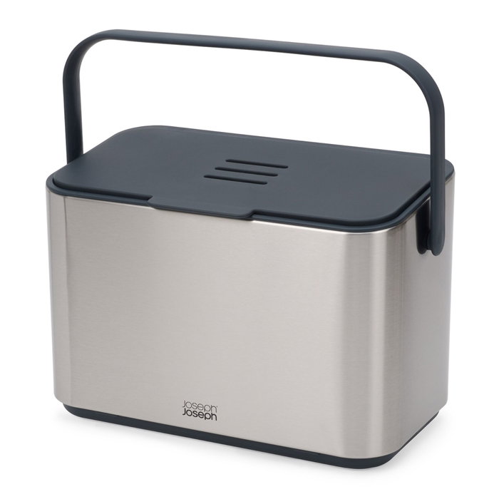 Joseph Joseph Collect Cubo para Residuos de Alimentos de Acero Inoxidable 4L