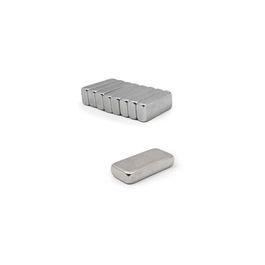 Neodimio Imán N35 Rectangular 13 x 7 x 2 mm de Neodimio para uso general, fuerza 14N, recubierto de Níquel