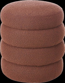 DKD Home Decor Reposapiés de Poliéster Borreguito Pack de 2 (Blanco/Gris)