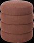 DKD Home Decor Reposapiés de Poliéster Borreguito Pack de 2 (Blanco/Gris)