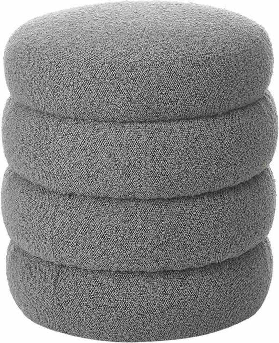 DKD Home Decor Reposapiés de Poliéster Borreguito Pack de 2 (Blanco/Gris)