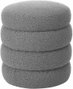 DKD Home Decor Reposapiés de Poliéster Borreguito Pack de 2 (Blanco/Gris)