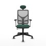 PIQUERAS Y CRESPO Silla de oficina Motilla con mecanismo Sincro/Traslack Verde botella y Gris