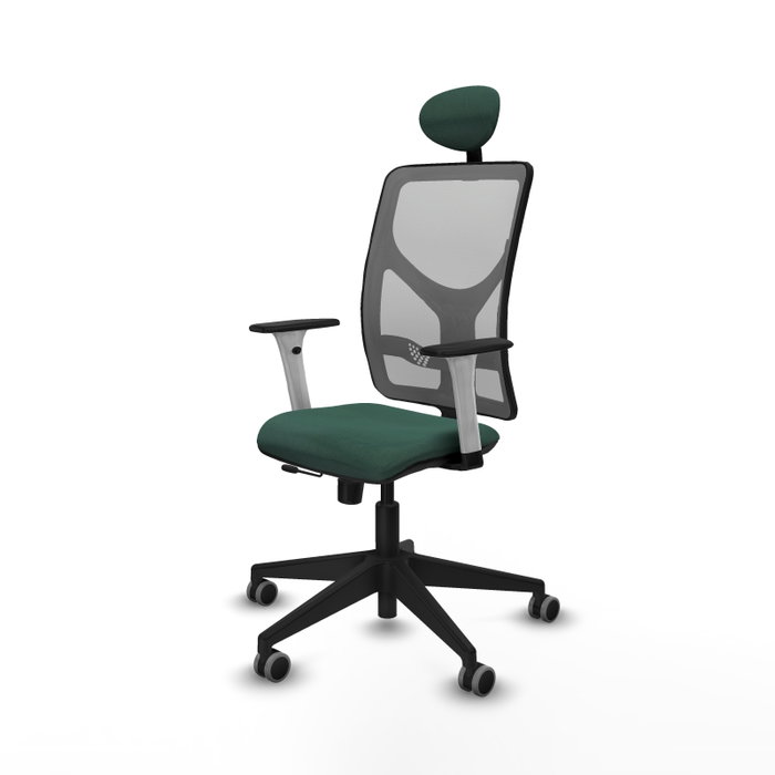 PIQUERAS Y CRESPO Silla de oficina Motilla con mecanismo Sincro/Traslack Verde botella y Gris PIQUERAS Y CRESPO Silla de oficina Motilla con mecanismo Sincro/Traslack Verde botella y Gris