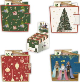 ARGUVAL Pack de 48 Billeteros Cartera Navidad, Papelería para Regalo