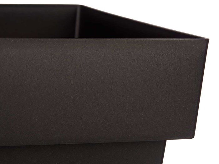 Maceta Cuadrada Antracita con Reserva de Agua Ibergarden 37x37x51 cm Capacidad 48L (Set de 6)