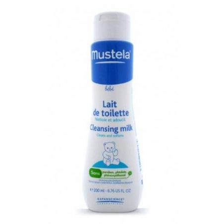 Mustela Leche Limpiadora Bebé Rostro y Zona del Pañal Piel Seca 200 mL