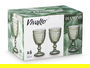 VIVALTO Copa Diamante Verde 220 ml Vidrio 8x15x8cm (Set de 24)