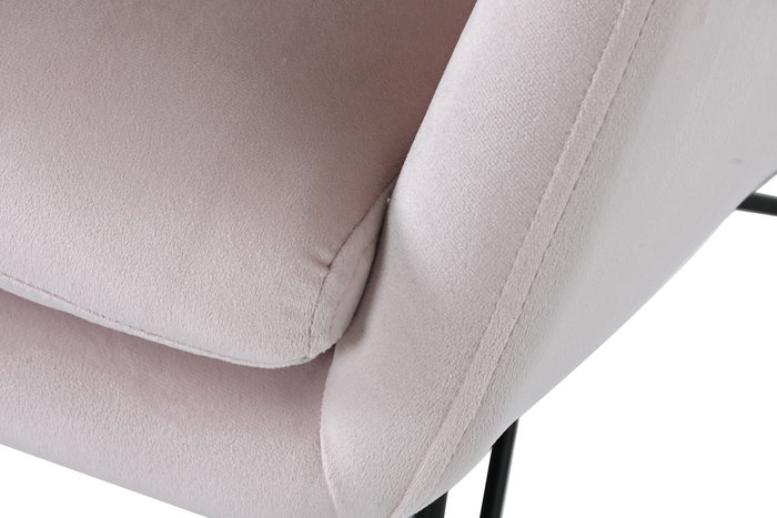 DKD Home Decor Mecedora Scandi Rosa Natural 90 x 92 x 68 cm