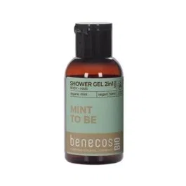 BENECOS Gel de Baño 2en1 Menta Mini Viaje 50ml Bio Vegan