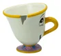 Abysse Taza 3D Disney La Bella y la Bestia Chip en relieve de colores amarillo y blanco de 250ml