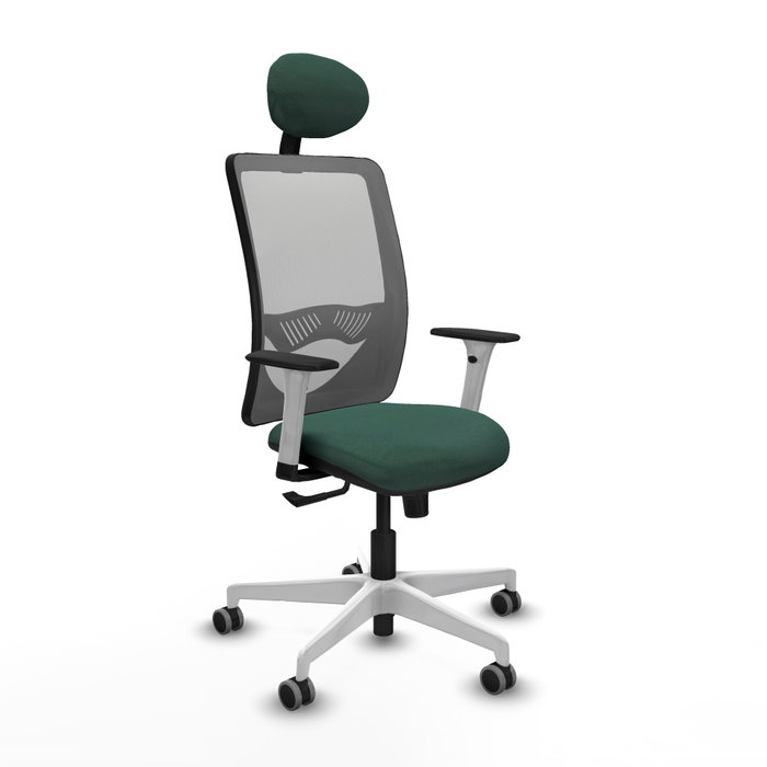 PIQUERAS Y CRESPO Silla de oficina Zulema con mecanismo Sincro, Verde botella y Gris PIQUERAS Y CRESPO Silla de oficina Zulema con mecanismo Sincro, Verde botella y Gris