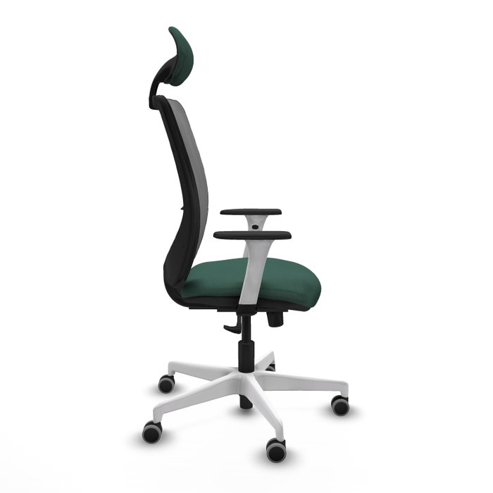 PIQUERAS Y CRESPO Silla de oficina Zulema con mecanismo Sincro, Verde botella y Gris PIQUERAS Y CRESPO Silla de oficina Zulema con mecanismo Sincro, Verde botella y Gris