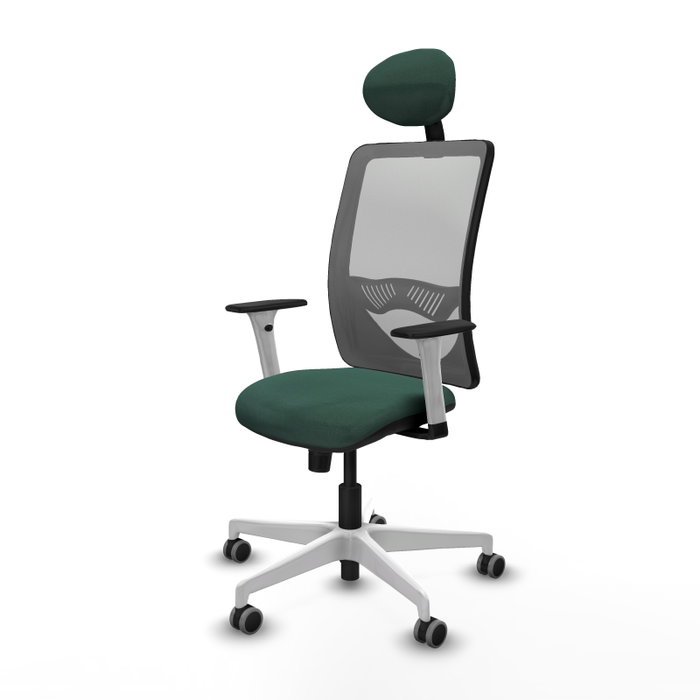 PIQUERAS Y CRESPO Silla de oficina Zulema con mecanismo Sincro, Verde botella y Gris PIQUERAS Y CRESPO Silla de oficina Zulema con mecanismo Sincro, Verde botella y Gris
