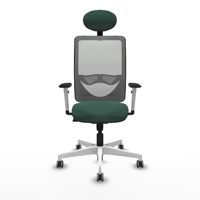 PIQUERAS Y CRESPO Silla de oficina Zulema con mecanismo Sincro, Verde botella y Gris PIQUERAS Y CRESPO Silla de oficina Zulema con mecanismo Sincro, Verde botella y Gris