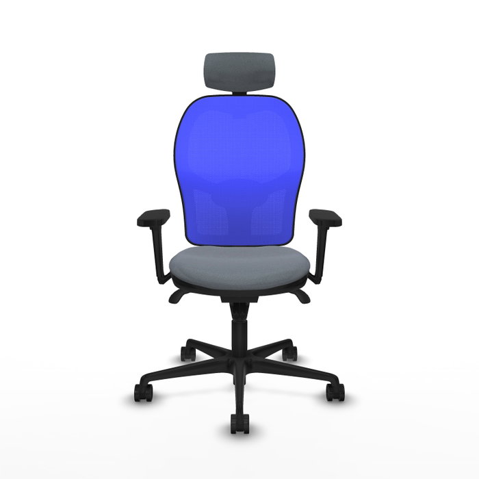 PIQUERAS Y CRESPO Silla de oficina Jorquera con mecanismo Sincro, Gris y Azul PIQUERAS Y CRESPO Silla de oficina Jorquera con mecanismo Sincro, Gris y Azul