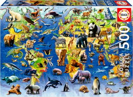 Educa Borras Puzzle 500 Piezas Especies en Peligro de Extinción