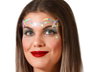 Joyas faciales adhesivas plateadas con estrellas holográficas