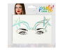 Joyas faciales adhesivas plateadas con estrellas holográficas