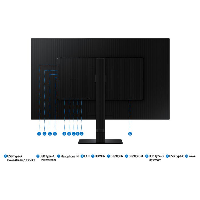 Samsung ViewFinity S6 S60UD S32D600UAU Monitor Profesional 27" QHD Regulable en Altura Negro