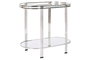 DKD Home Decor Mesita Auxiliar de Acero y Espejo Cromado