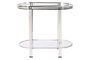 DKD Home Decor Mesita Auxiliar de Acero y Espejo Cromado