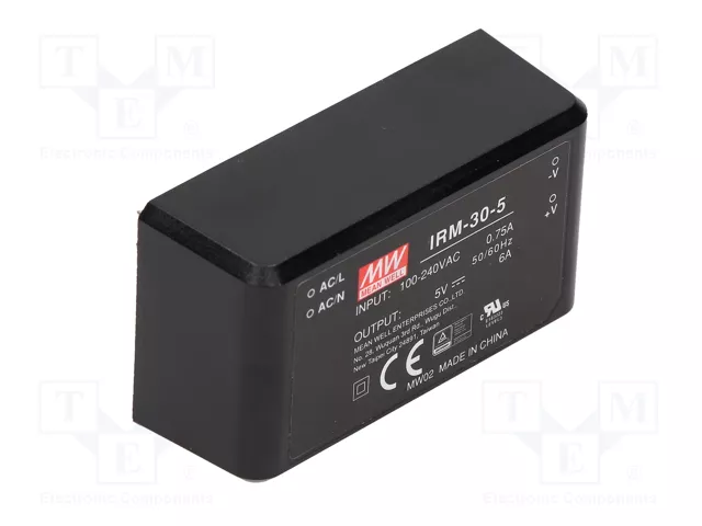 MEAN WELL IRM-30-5 Convertidor AC/DC 30W 5V 6A MEAN WELL IRM-30-5 Convertidor AC/DC 30W 5V 6A