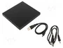 QOLTEC Unidad de DVD externa negra USB 2.0