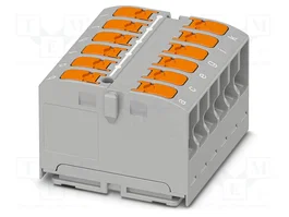 PHOENIX CONTACT PTVFIX 12X2,5 GY Conector de carril de 12 bornas