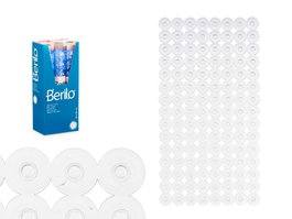 Berilo Alfombra Baño Antideslizante Transparente PVC 6 cm x 36 cm x 6 cm (Set de 6)