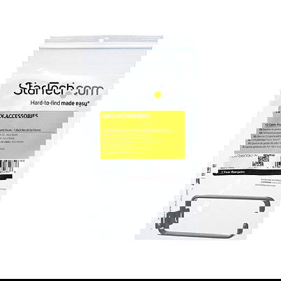 StarTech Anilla Pasacables en D Vertical 1U para Rack - Gestión de Cableado en Armarios, Acero Negro 4.5x10cm