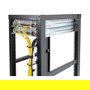 StarTech Anilla Pasacables en D Vertical 1U para Rack - Gestión de Cableado en Armarios, Acero Negro 4.5x10cm