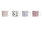 DKD Home Decor Set de 12 Tazas de Gres Estilo Scandi Surtidas