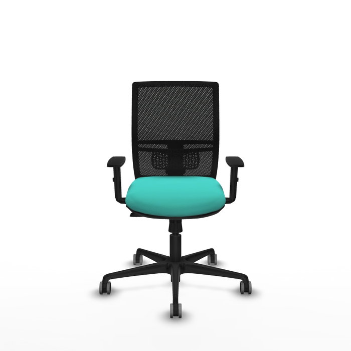 PIQUERAS Y CRESPO Silla de oficina Yunquera con mecanismo Sincro/Traslack, Turquesa y Negro