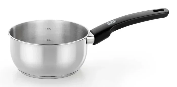 Monix M243814 Cazo Cacerola Acero Inoxidable 18/10 Fondo Difusor 4.5mm apto Inducción Diámetro 14 cm