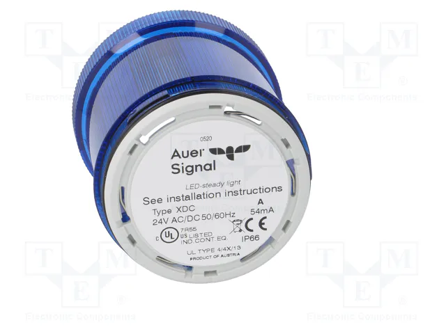 AUER SIGNAL Módulo de automatización señalizador luminoso LED azul 24VDC AUER SIGNAL Módulo de automatización señalizador luminoso LED azul 24VDC