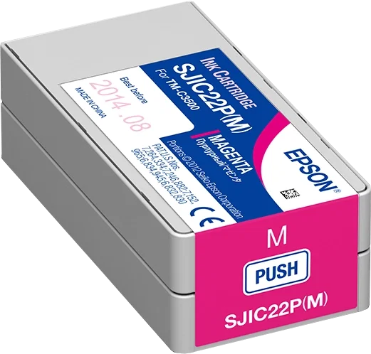 Epson SJIC22P-M Cartucho de tinta magenta original 32,5ml C33S020603 Epson SJIC22P-M Cartucho de tinta magenta original 32,5ml C33S020603