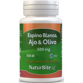NATURBITE Espino Blanco + Ajo + Olivo 100Perlas - Contribuye al Mantenimiento Cardiovascular