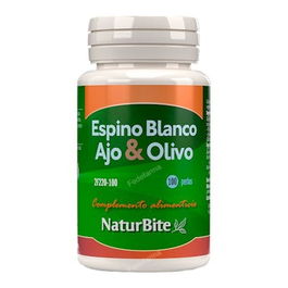 NATURBITE Espino Blanco + Ajo + Olivo 100Perlas - Contribuye al Mantenimiento Cardiovascular