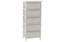 DKD Home Decor Cajonera Blanco 32 x 98 x 42 cm 5 Cajones Bambu Paulownia