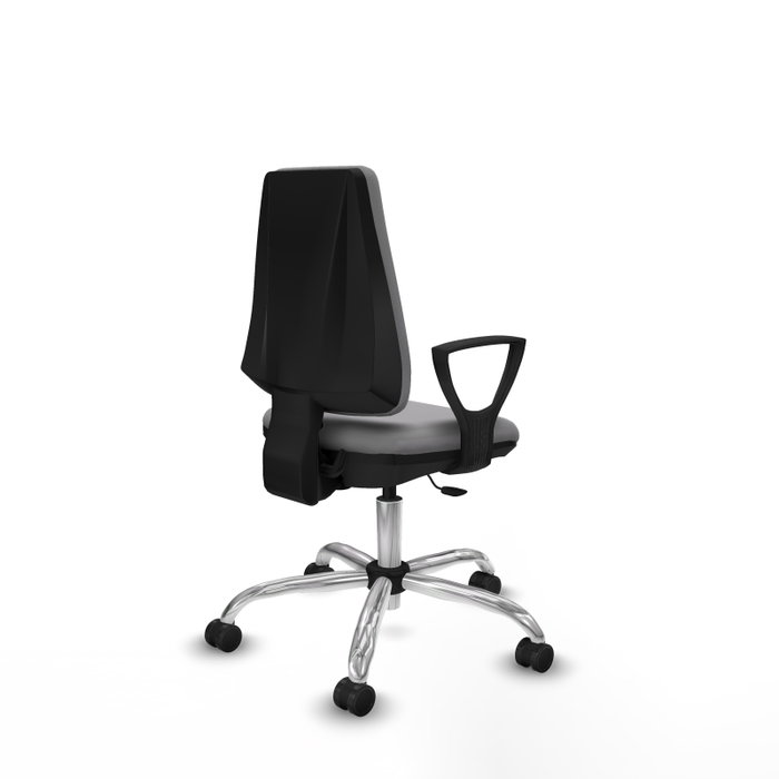 PIQUERAS Y CRESPO Silla de oficina Elche Gris con Similpiel
