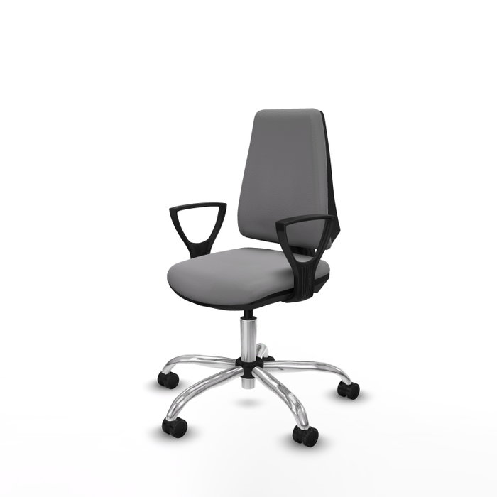 PIQUERAS Y CRESPO Silla de oficina Elche Gris con Similpiel