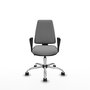 PIQUERAS Y CRESPO Silla de oficina Elche Gris con Similpiel