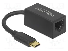 DeLOCK 65904 Adaptador de red Gigabit LAN USB Tipo C™ compacto, Negro