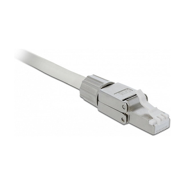DeLOCK 86476 Conector RJ-45 Cat6a STP sin herramientas en gris