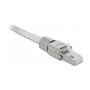 DeLOCK 86476 Conector RJ-45 Cat6a STP sin herramientas en gris