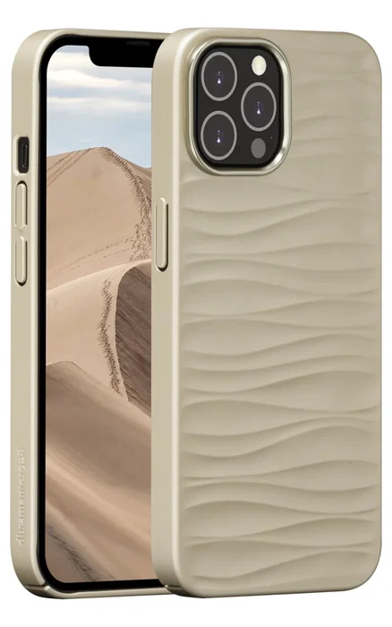 Dbramante1928 Dune Funda iPhone 14 Pro Max 6.7 Pulgadas - Color Arena con Protección Anticaídas y Carga Inalámbrica Compatible