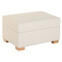 DKD Home Decor Reposapiés de Poliéster Beige con Almacenaje Interior