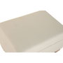 DKD Home Decor Reposapiés de Poliéster Beige con Almacenaje Interior